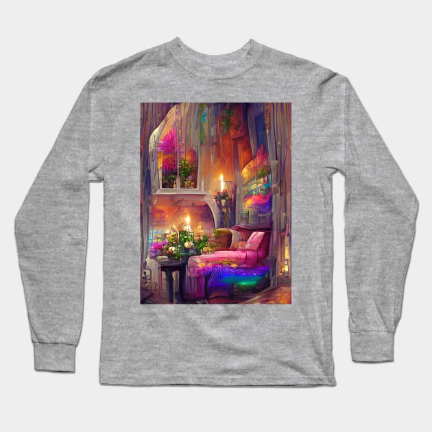 Beautiful Room in the Galaxy Long Sleeve T-Shirt by ArtStudioMoesker